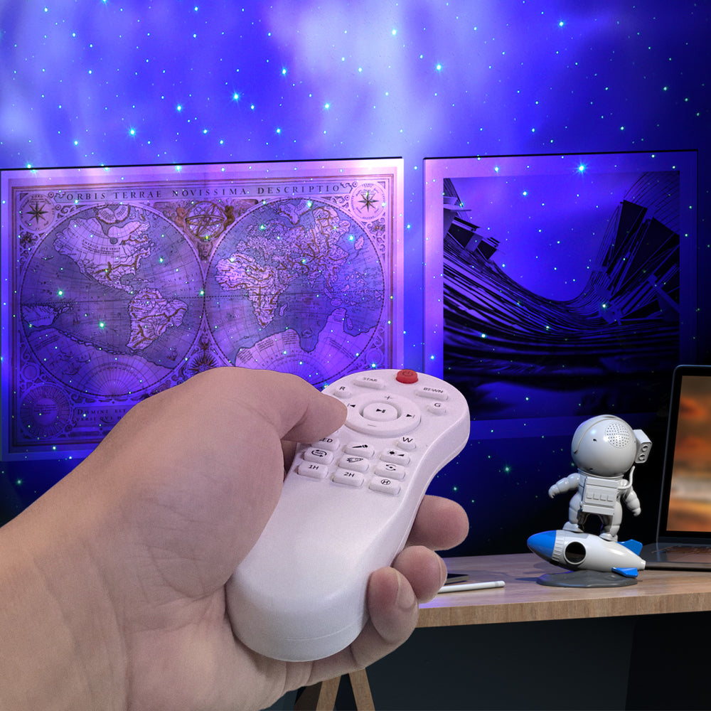 Sternenhimmel Projektor Lampe mit 4K Galaxieprojektion und Raketendesign