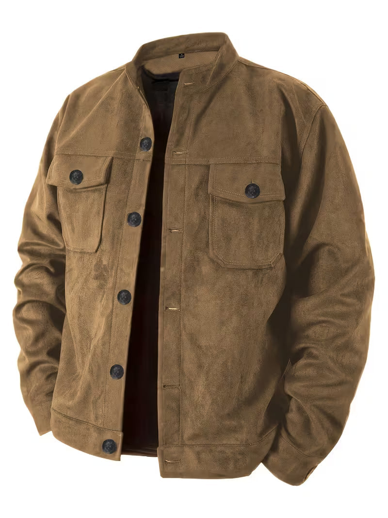 Jelil – Jacke in Wildlederoptik mit zwei Vordertaschen