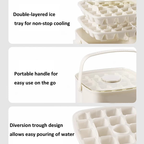 FrostFlex - Auslaufsichere, leicht zu entnehmende Doppel-Eiswürfelschale