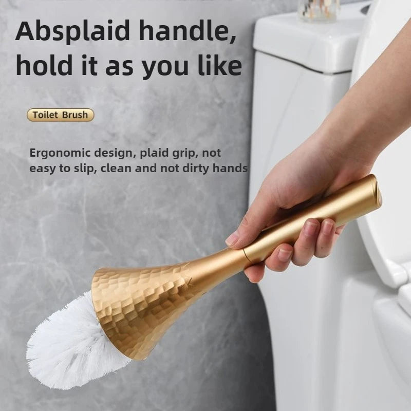 Austauschbare weiche Nylon-Toilettenbürste mit langem Griff (mit Ständer)