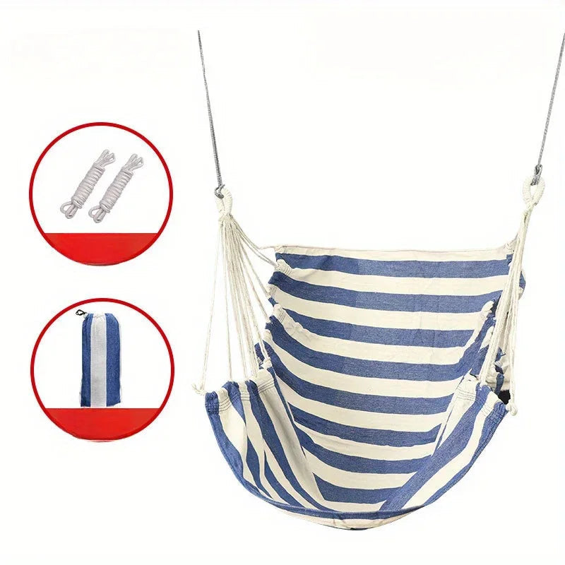 RelaxSwing Pro Klappbare Hängematte | Kipp-sicher & Rutschfest | Canvas Outdoor Schaukelstuhl | Freizeit-Sitzgelegenheit