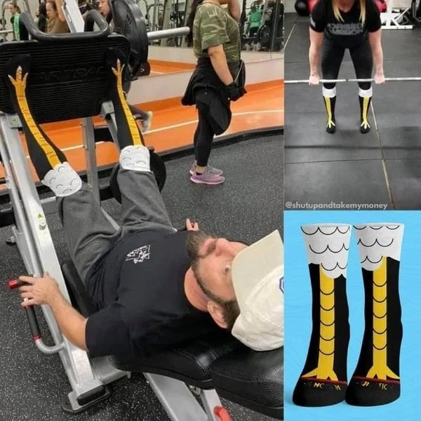 1+1 GRATIS | Chicken Legs Socken – Lustige Winter-Overknee-Socken