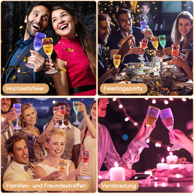 LED beleuchtetes Sektglas