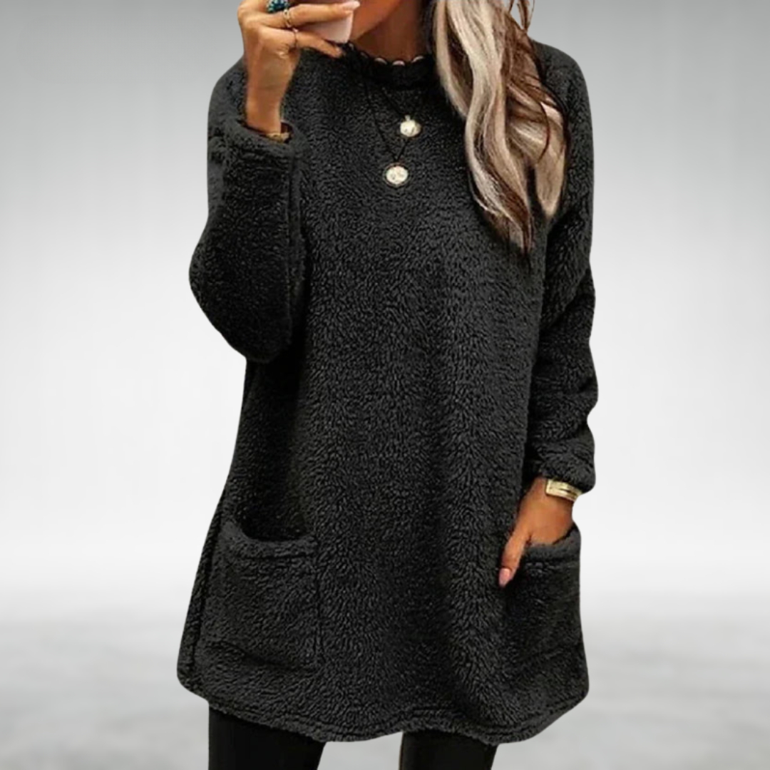 Aubrey | Langer Fleece-Pullover