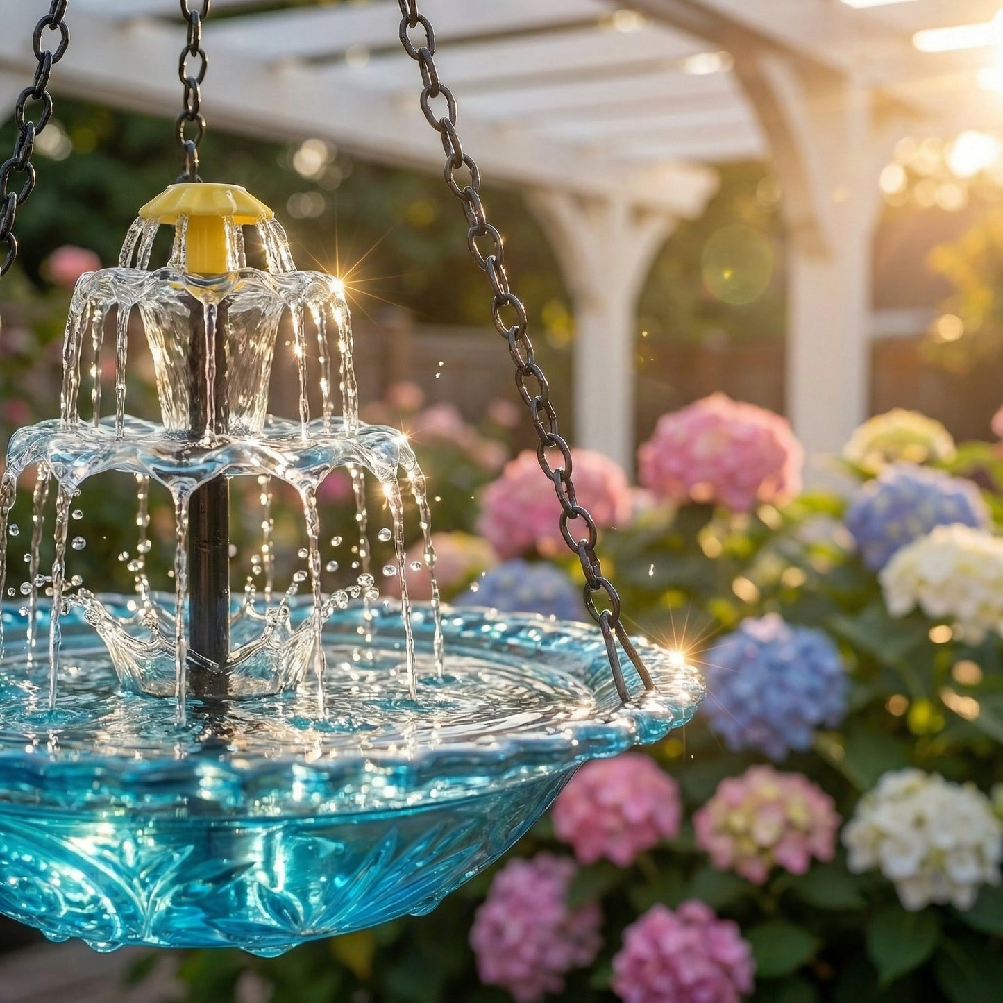 SunCascade | Umweltfreundlicher Solar-Wasserfall für sofortige Gartengemütlichkeit