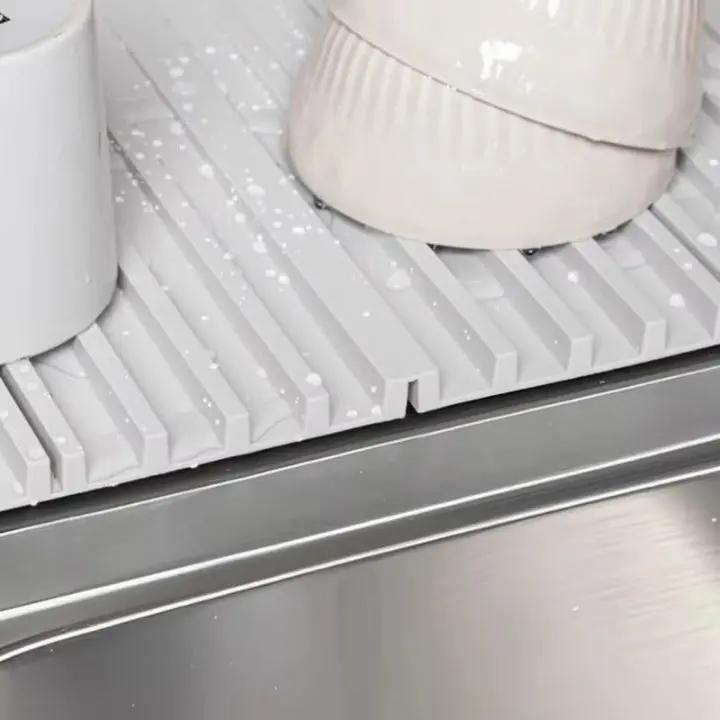 WaterDrain – Faltbare Silikonmatte zum Trocken- und Schutzhalten von Arbeitsflächen