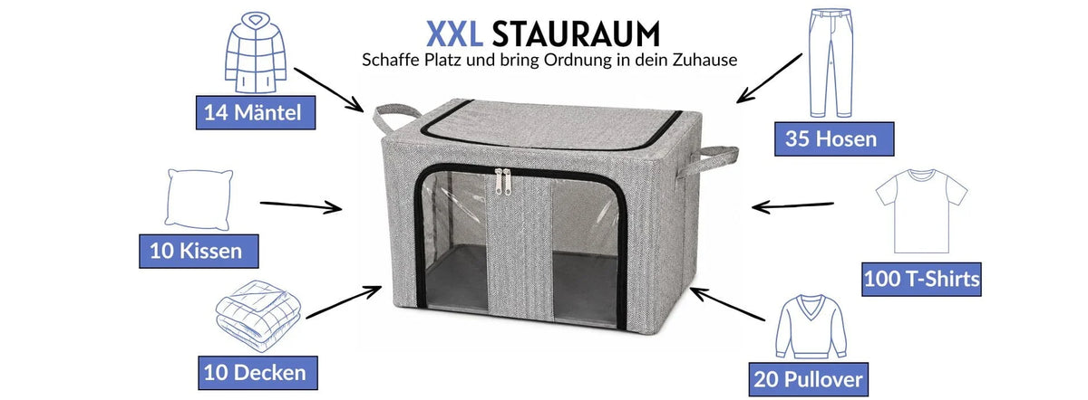 Aufbewahrungsbox | Klare Frontscheibe | Stapelbar & Staubdicht | Platzsparende Organisation