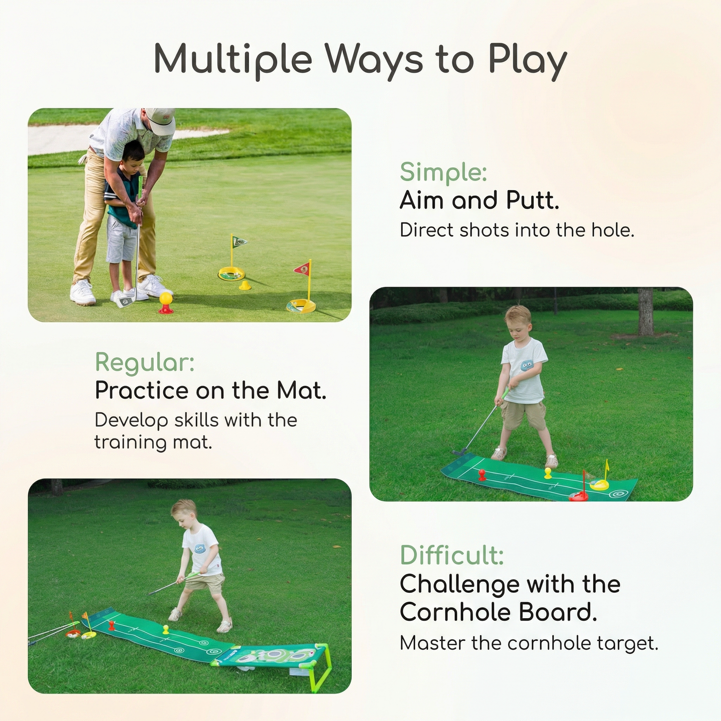 Mini-Golf-Set — Gemeinsam lachen, spielen und unvergessliche Familienmomente schaffen!