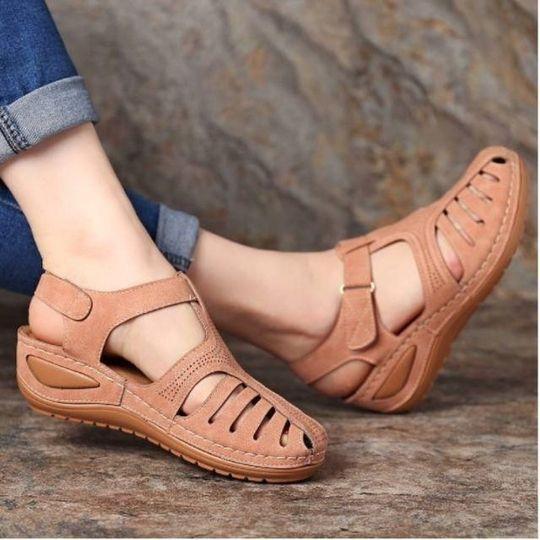 KomfortTritt | Atmungsaktive Orthopädische Sandalen mit Klettverschluss