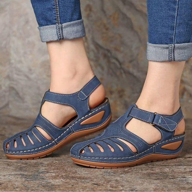KomfortTritt | Atmungsaktive Orthopädische Sandalen mit Klettverschluss