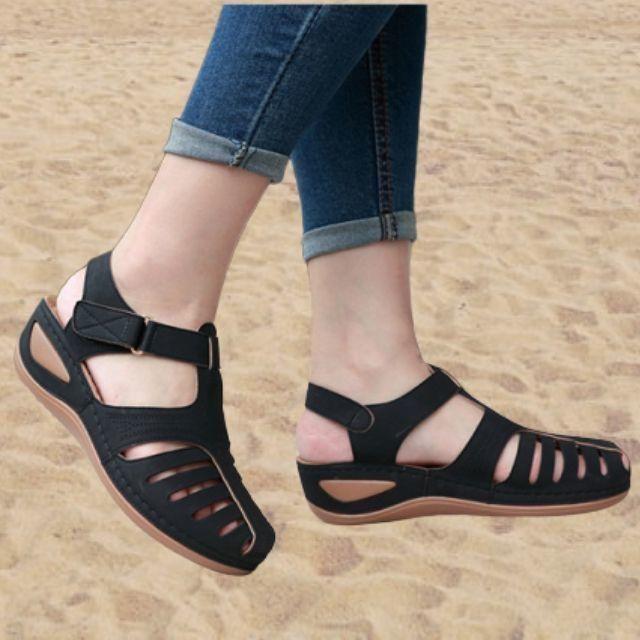 KomfortTritt | Atmungsaktive Orthopädische Sandalen mit Klettverschluss