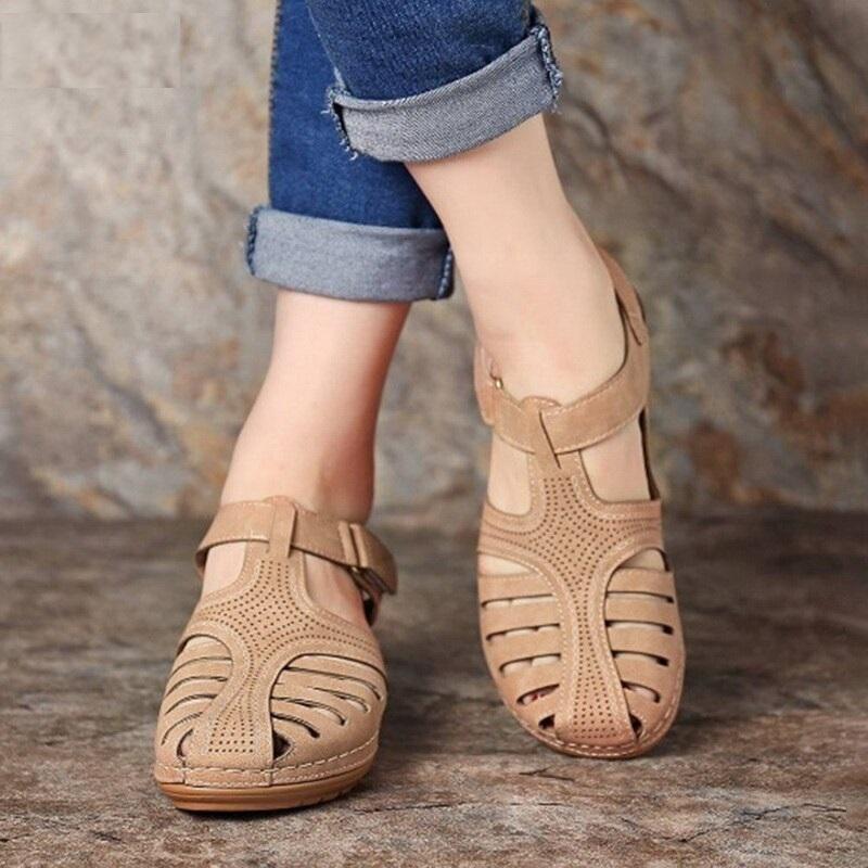 KomfortTritt | Atmungsaktive Orthopädische Sandalen mit Klettverschluss