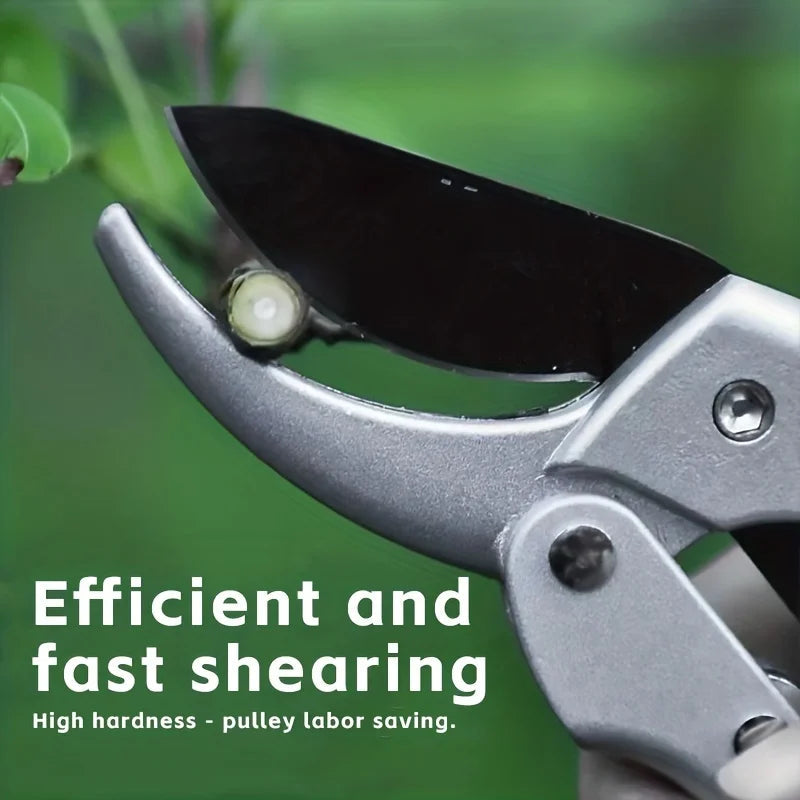 Forcetra Seilzug-Gartenschere mit Umlenkrolle | SK5 Stahl | Energieeffizient bis 18 mm | Professionelle Baumschere