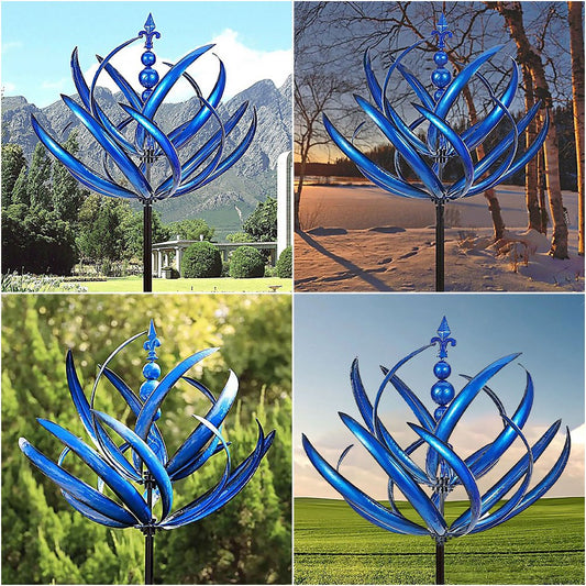 Dekorative Garten-Wetterfahne im Lotus-Design – Rostfreies Metall