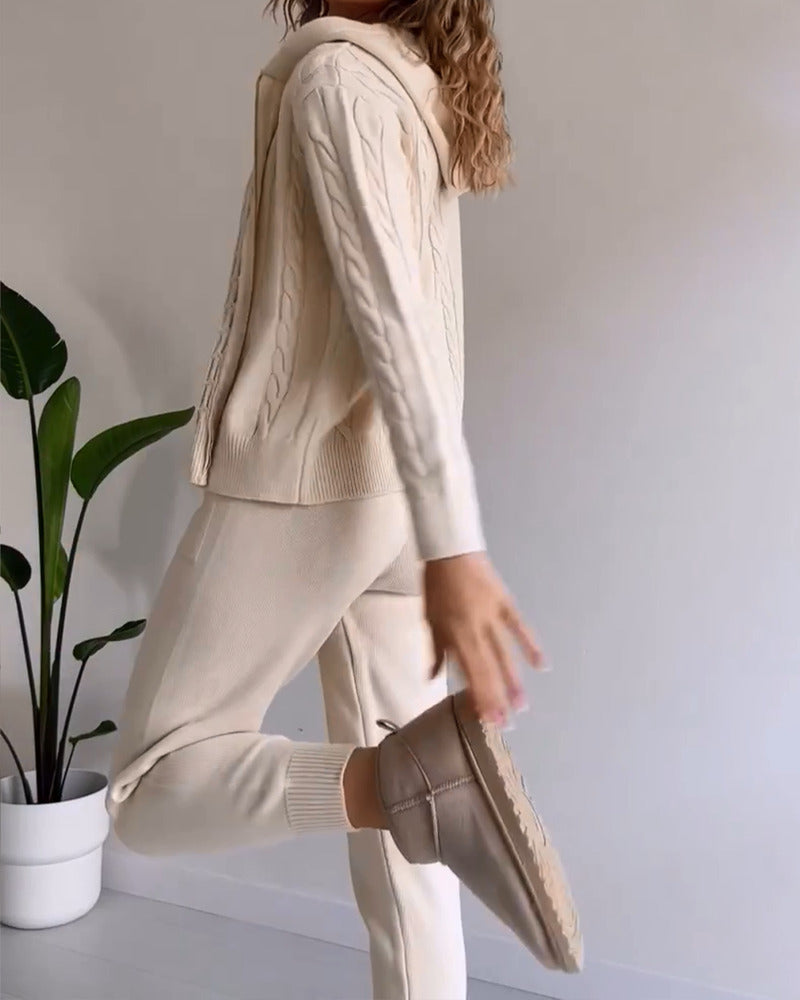 Antonia | Zweiteiliges Jacquard-Set