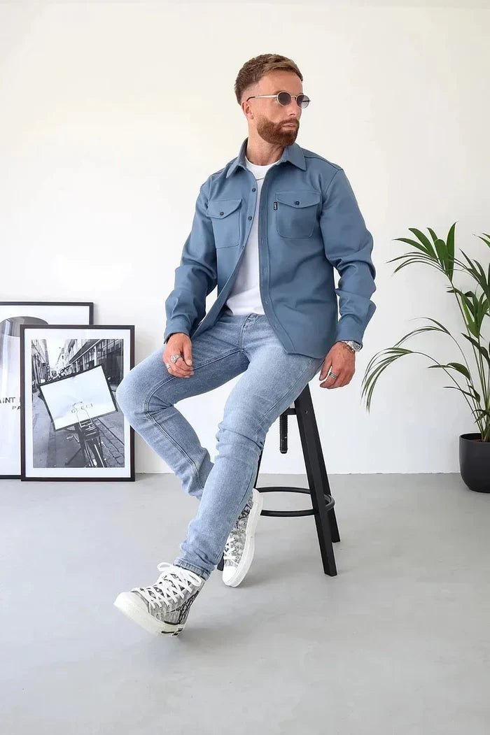 Hemdjacke mit Knopfleiste – Lässig & Chic