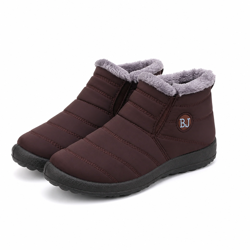 Damen Winterstiefel wasserabweisend mit Plüschfutter und Antirutschsohle