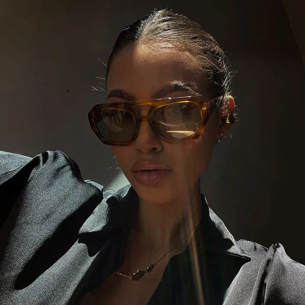 Sonnenbrille Sechseckig mit Verlaufsgläsern