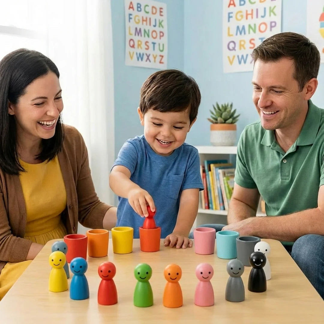 WoodFigures - Montessori-Holzspielzeug für leichtes Lernen für Kinder