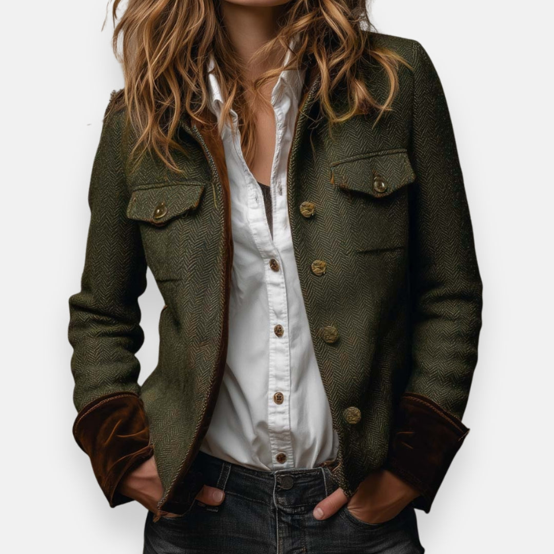Raquel | Jacke zum Knöpfen mit Stehkragen
