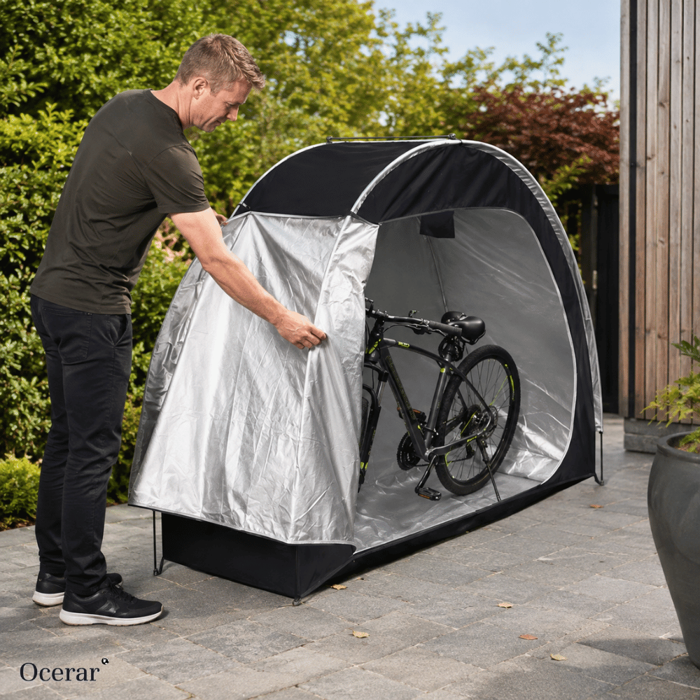 BikeShield — Wetterfester Fahrrad-Unterstand | 50% RABATT