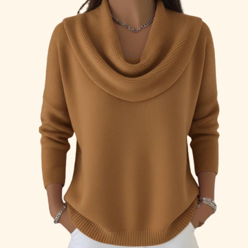 Felly | Strickpullover mit Drapiertem Ausschnitt