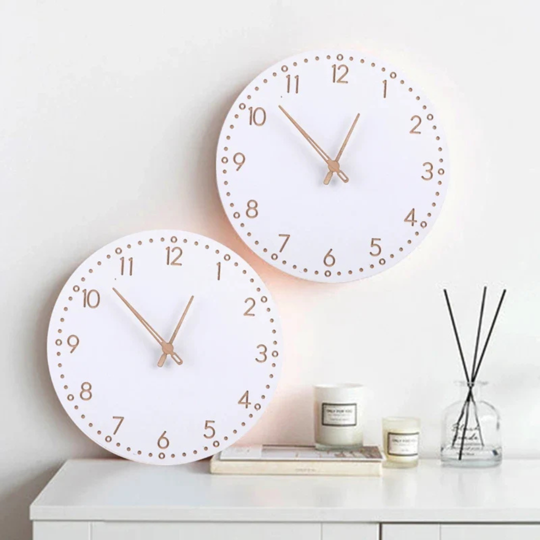 Wanduhr aus Holz | Minimalistisches Design | Natürliche Wanddekoration und Geschenkidee für Wohnzimmer und Küche