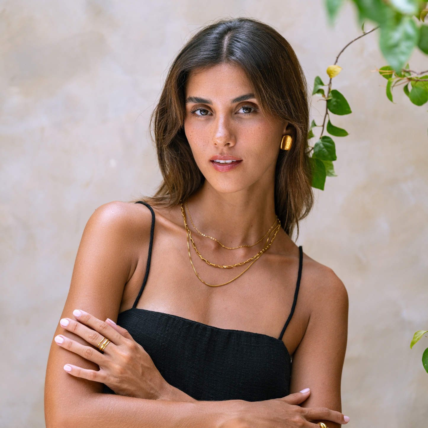 ORION - Geformte dreilagige Choker-Halskette