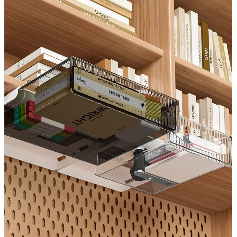 Deskora Kunststoff-Unter-Schreibtisch-Schublade | Ausziehbarer und verdeckter Organizer