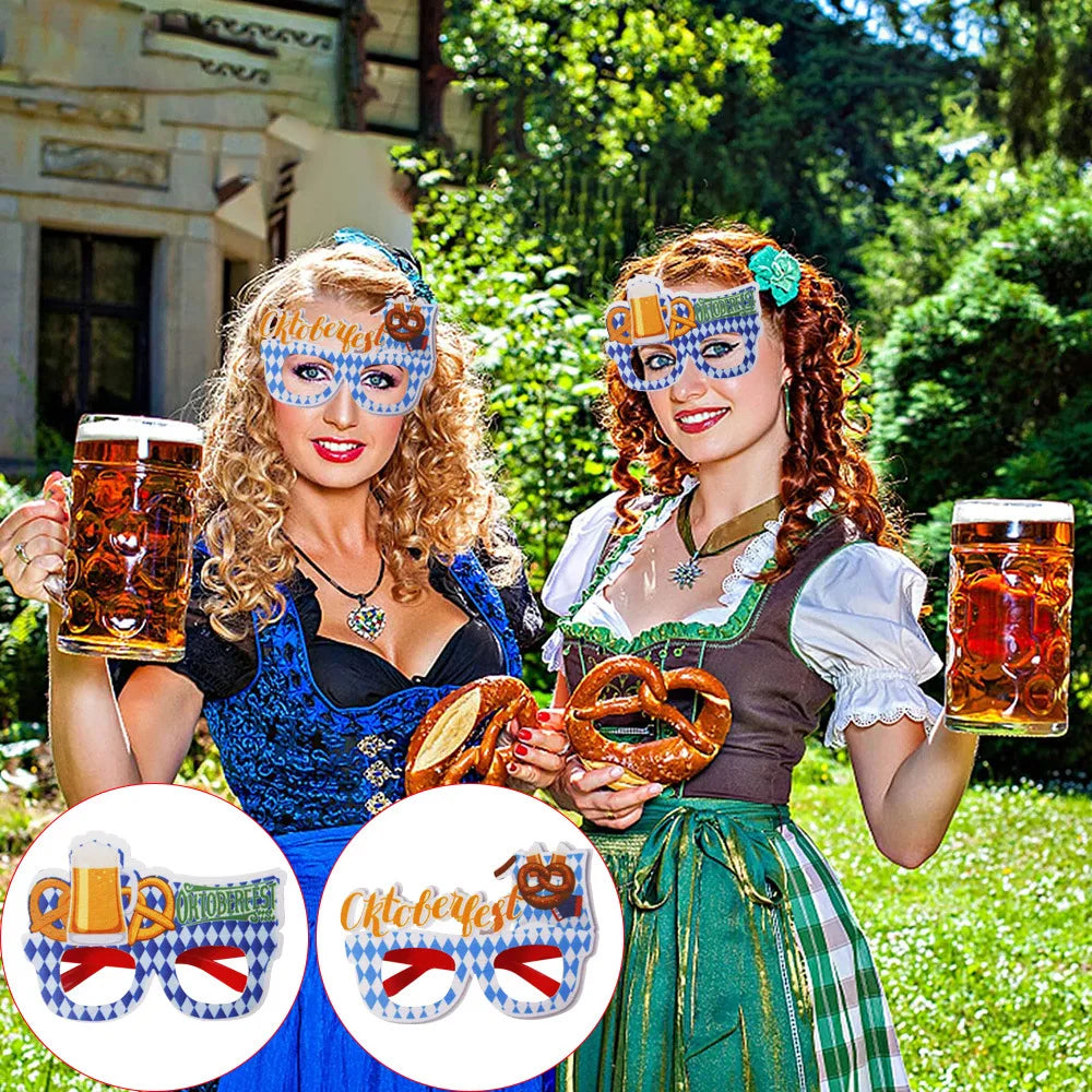 Partybrillen | Oktoberfest-Designs | Leichtes Plastik | 24er-Packung