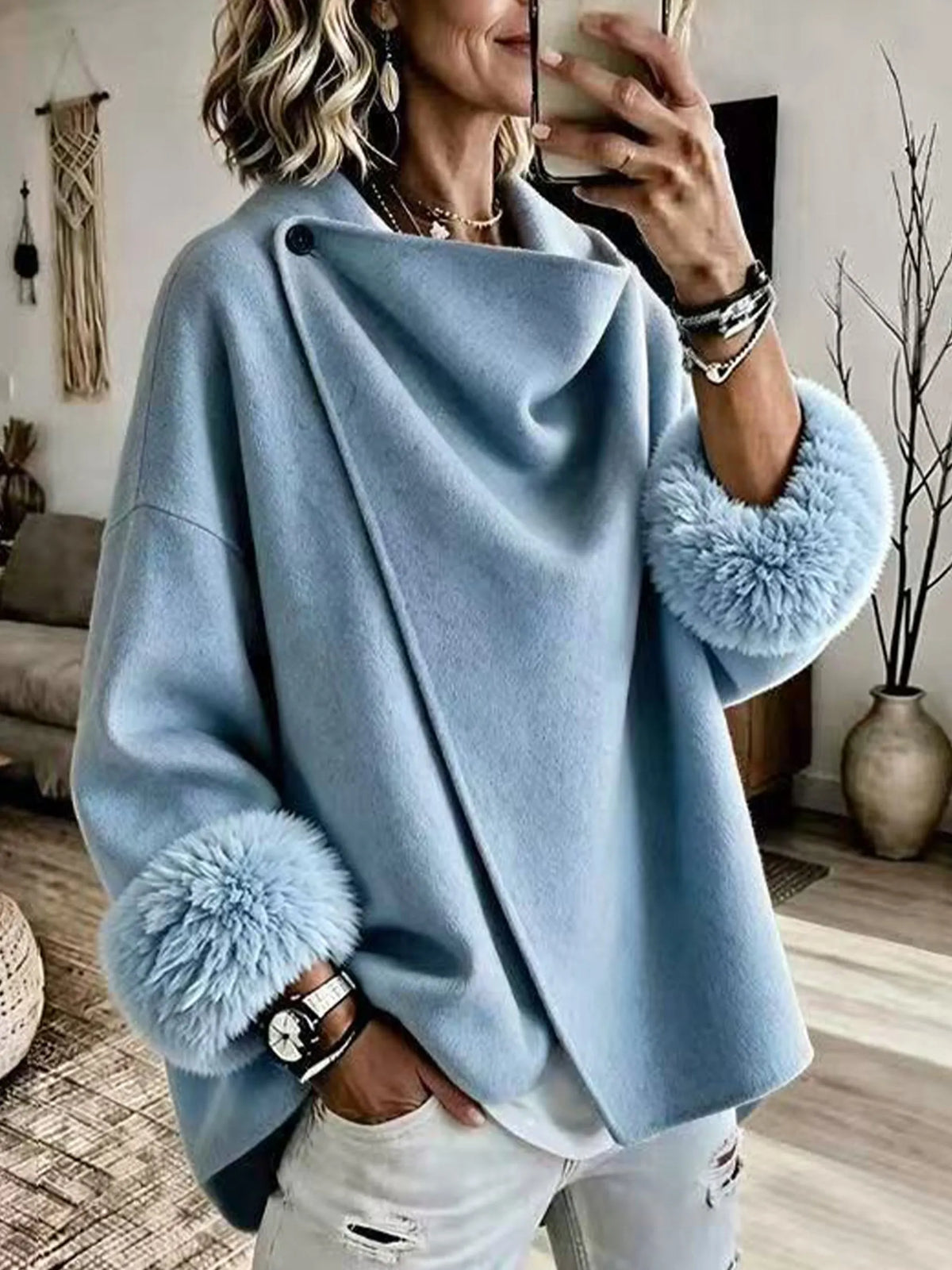 Maddia – Elegante Kunstfelljacke