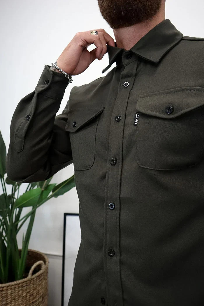 Hemdjacke mit Knopfleiste – Lässig & Chic