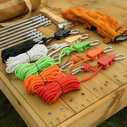 1+1 GRATIS | Outdoor-Sturmleine 4 m – Reflektierend & sicher fixierbar