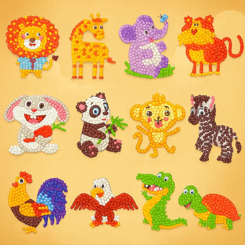 Kinderfreundliches Diamant-Sticker-Set – Mit giftfreien Glitzersteinen