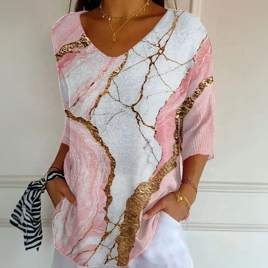 Leela - Lässiges T-Shirt Mit Farbverlauf