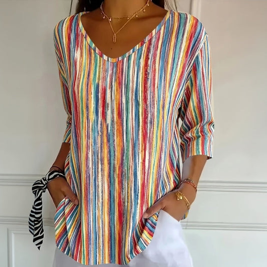Anchali – Bunt Gestreiftes T-Hemd