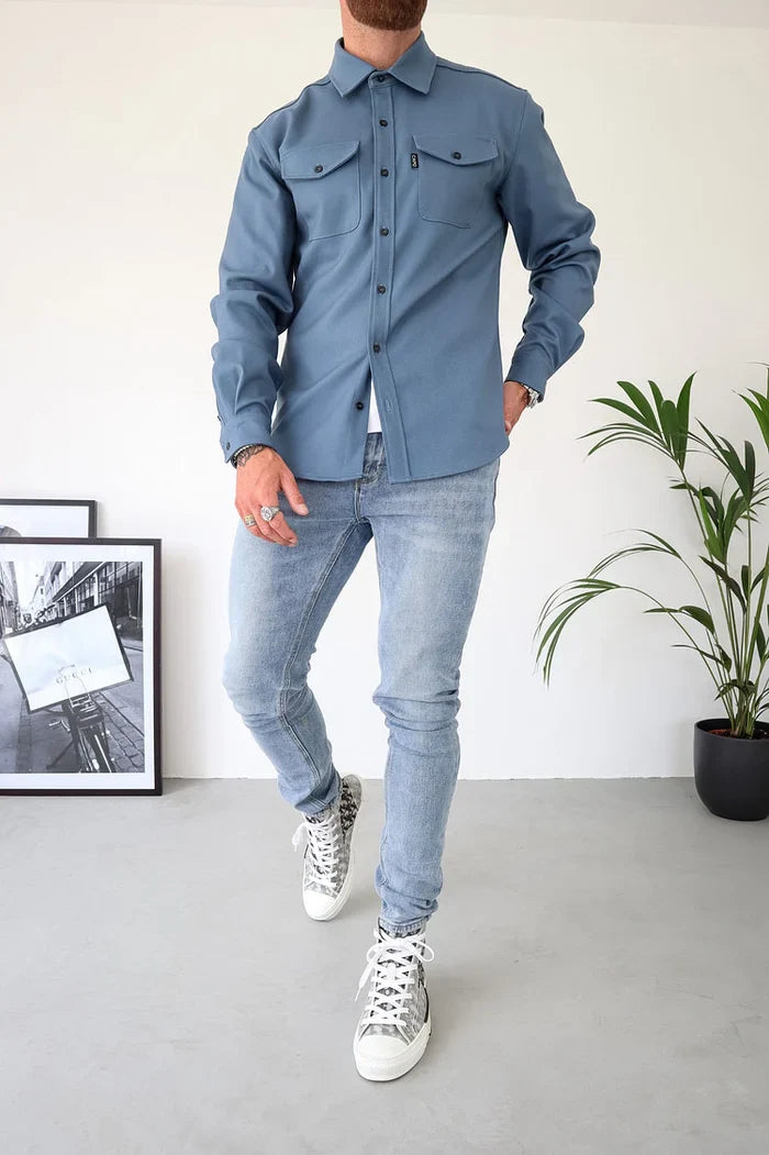 Hemdjacke mit Knopfleiste – Lässig & Chic