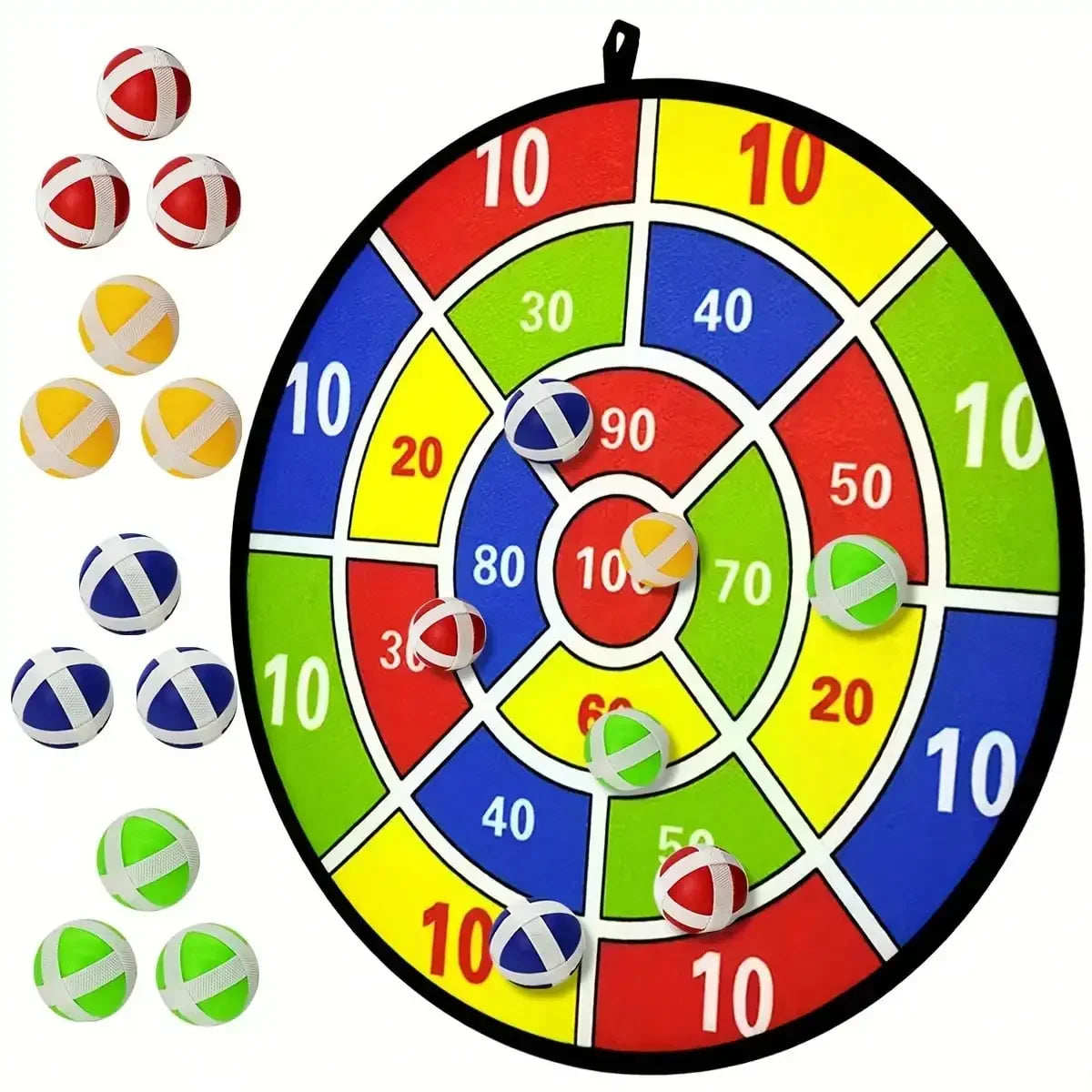 Kinder Klebendes Ball-Dartspiel Set | Klettbälle & Zielscheibe | Indoor- & Outdoor-Partyspiel