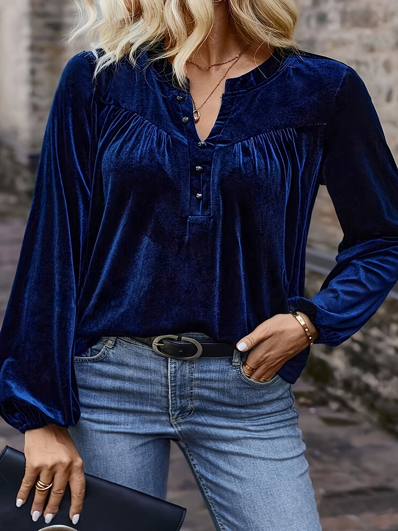 Ramina - Elegantes Langarm Hemd Laterne