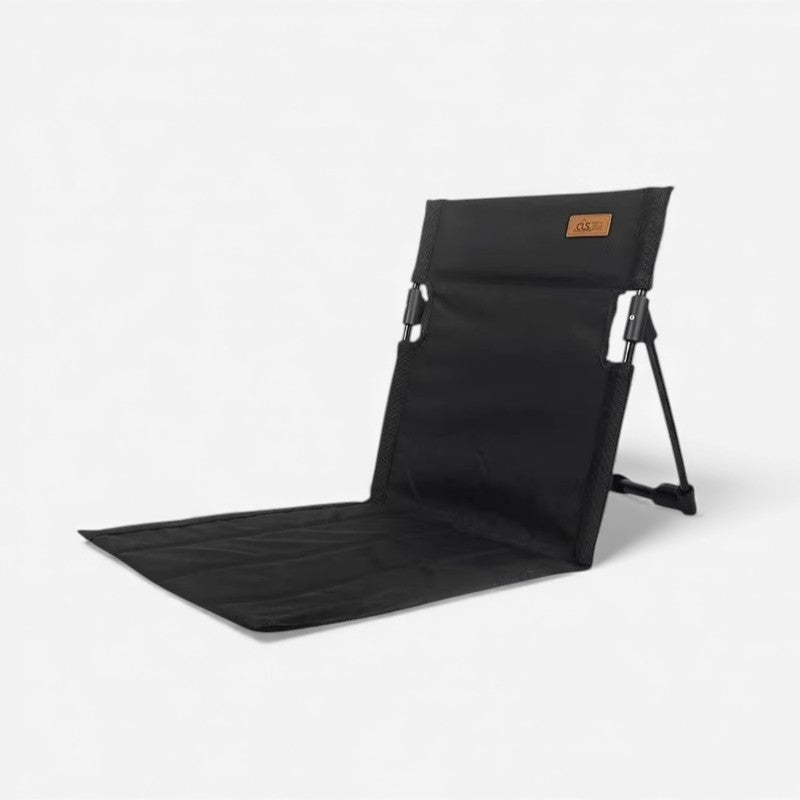 Bodenstuhl mit Rückenlehne | Gepolsterte Sitzfläche für Komfort | Flach faltbar mit Seitentasche | GroundRest