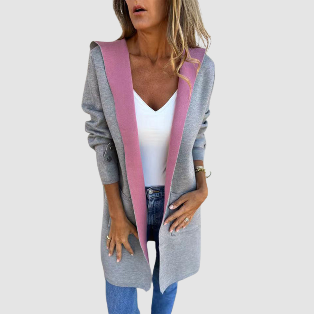 Mariela Farbblock Kapuzenjacke
