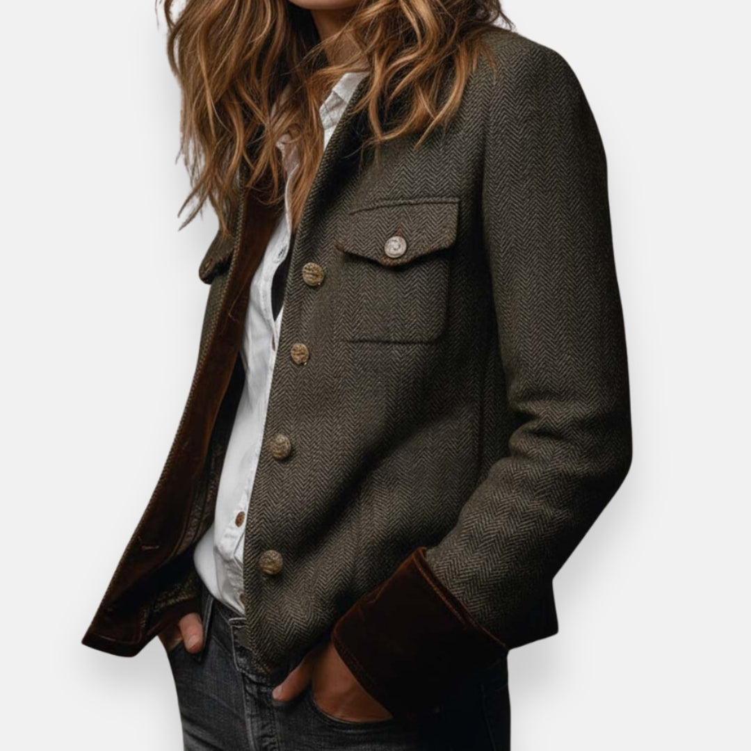 Raquel | Jacke zum Knöpfen mit Stehkragen