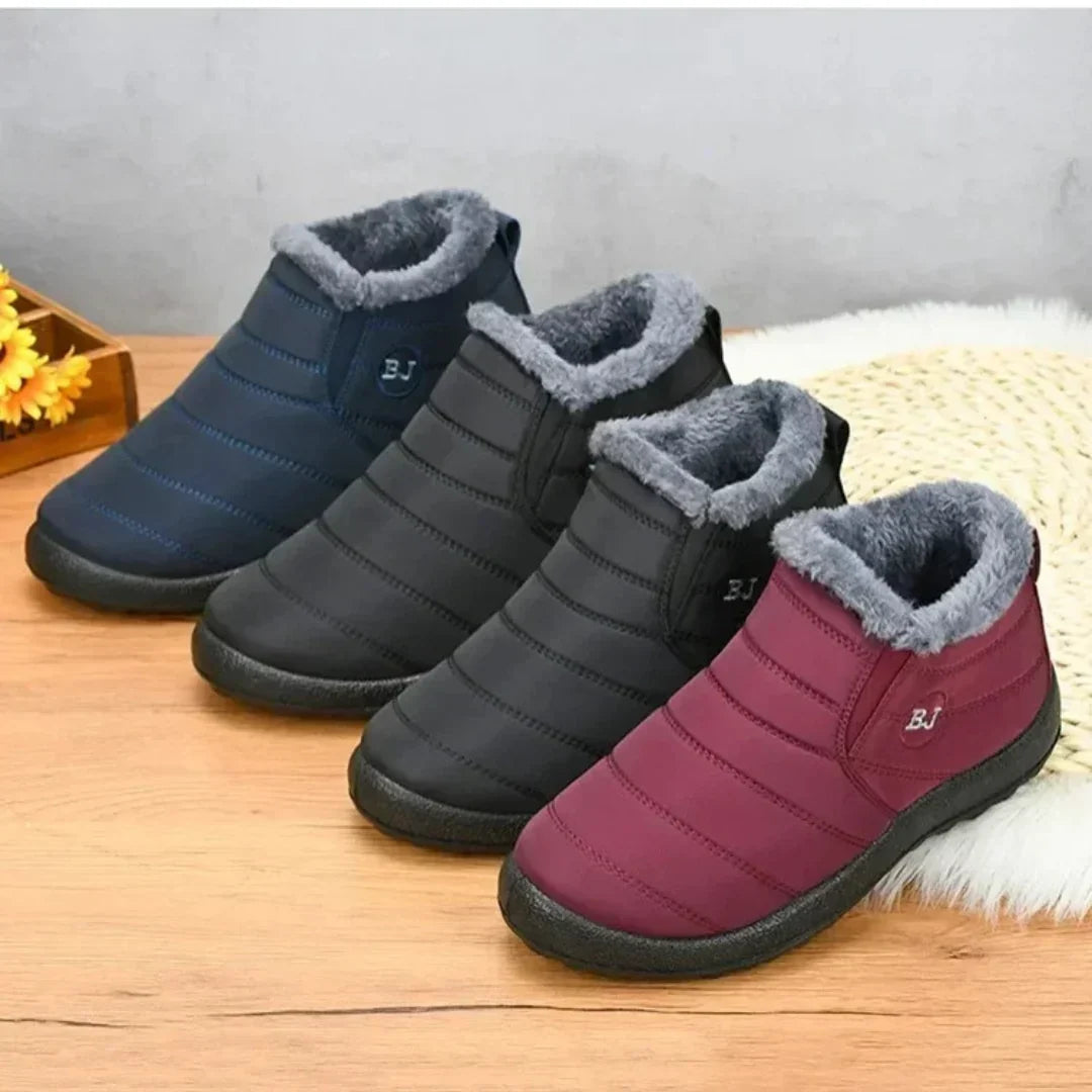 Damen Winterstiefel wasserabweisend mit Plüschfutter und Antirutschsohle