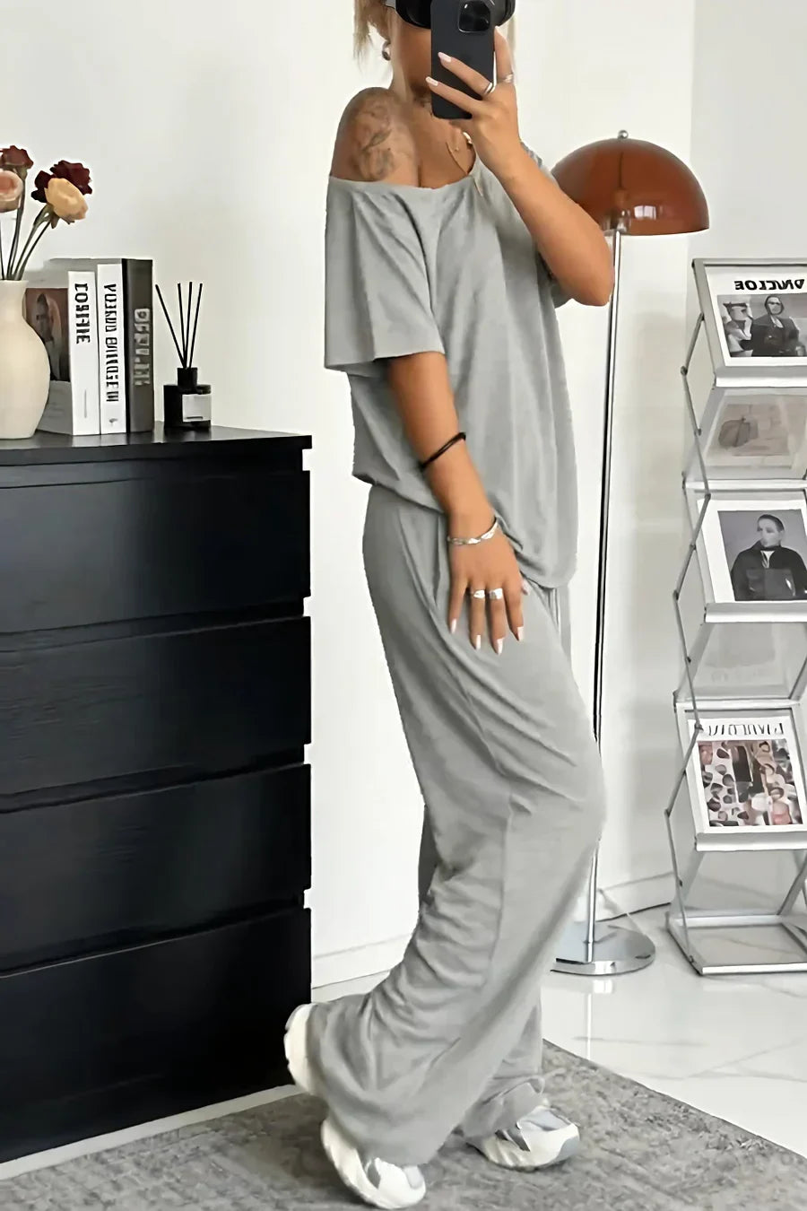 Khairina – Zweiteiliges Satz Mit Schulterfreiem Ausschnitt