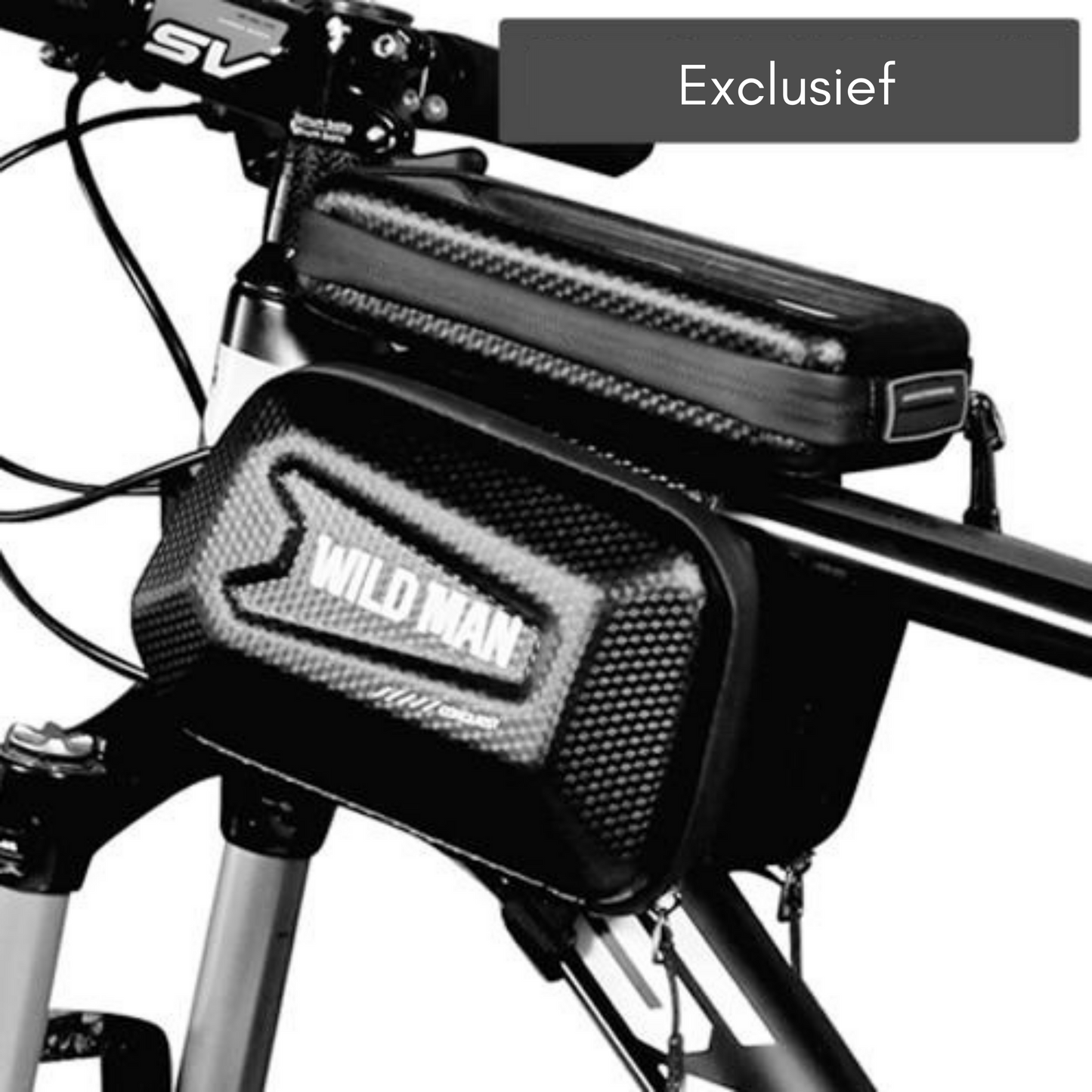 Fahrrad-Rahmentasche mit Touchscreen-Fenster