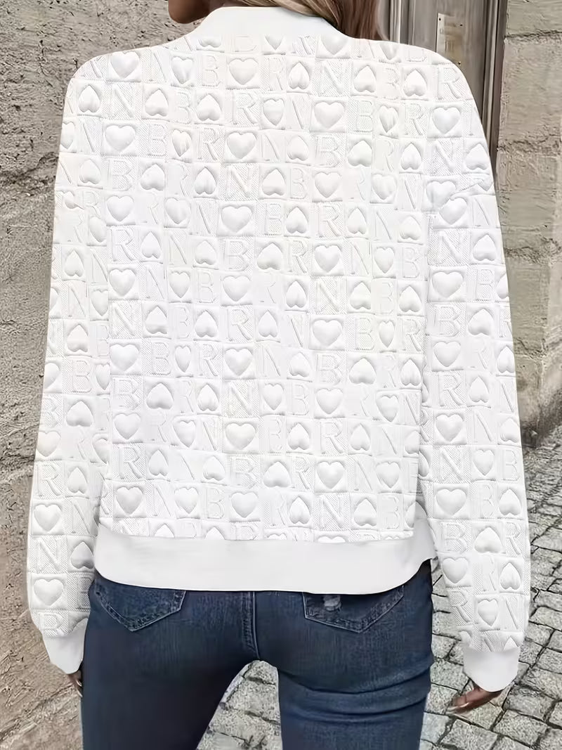 Lojina – Jacke MIT Reißverschluss Und Geprägtem Herzmuster