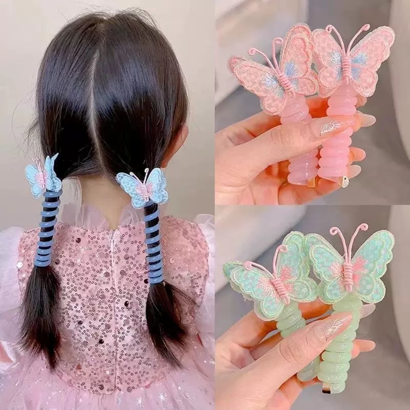 Schmetterlings-Haargummis im Spiraldesign – Süßes Geschenk für Tochter & Enkelin