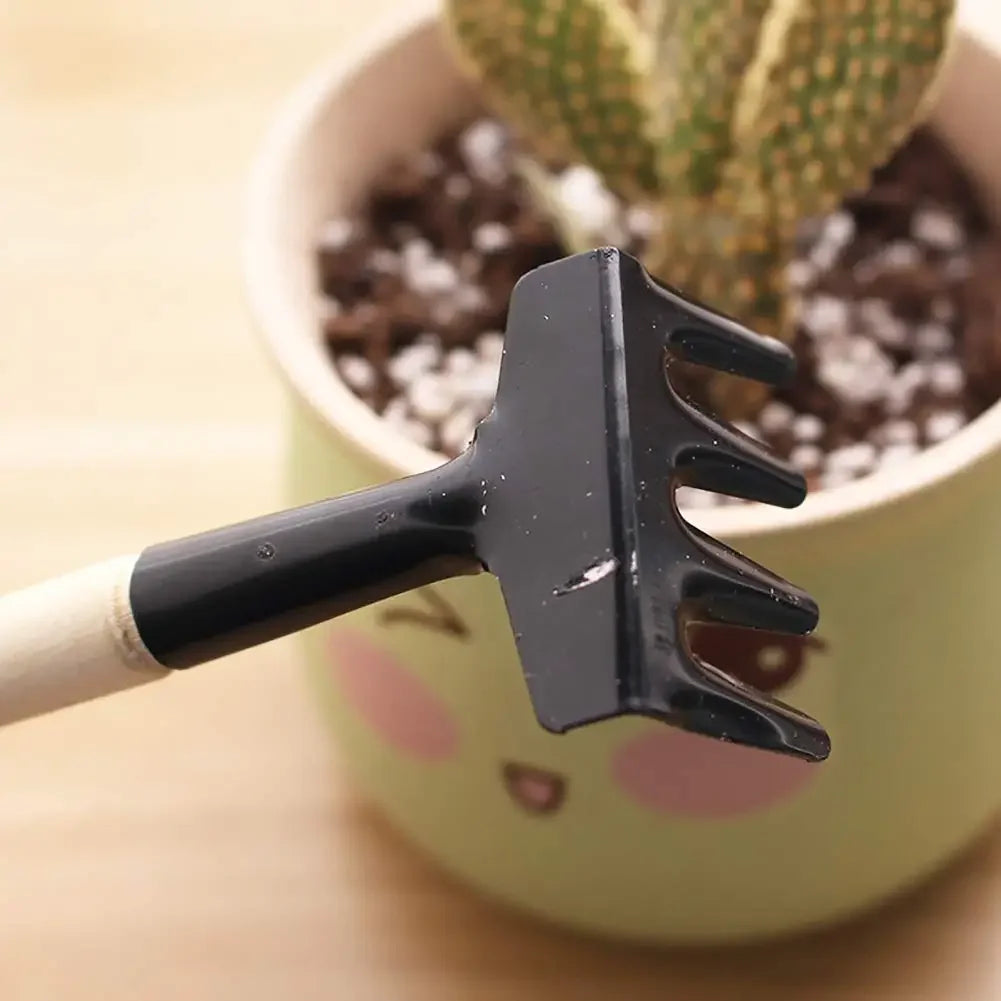 GrünMeister Mini-Gartengeräte-Set | 3 Teile | Schaufel und Rechen | Langlebig und Ergonomisch