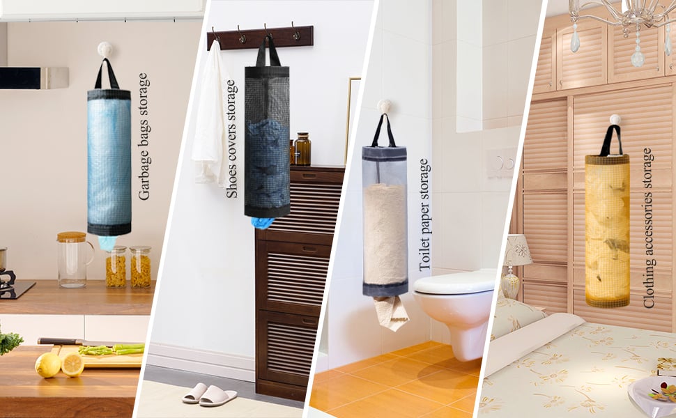 Hängender Netz-Organizer für Tüten – Plastiktüten ordentlich verstauen