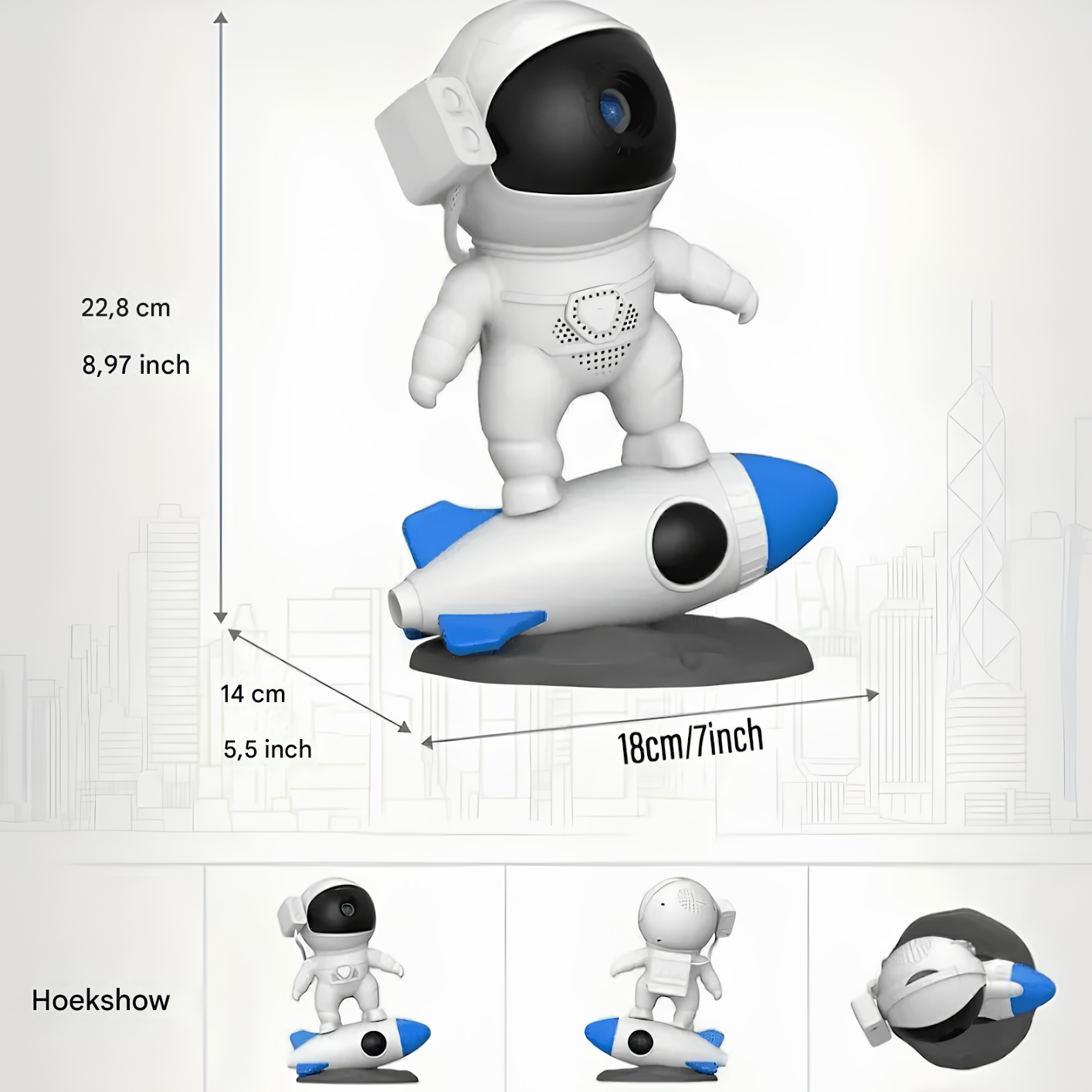 Sternenhimmel Projektor Lampe mit 4K Galaxieprojektion und Raketendesign